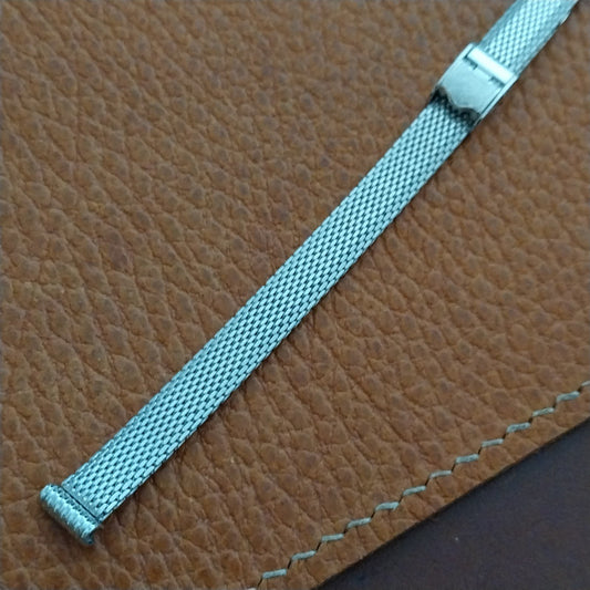 8mm White Gold-Fill Mesh Speidel Ladies 1960s Cocktail Watch Band