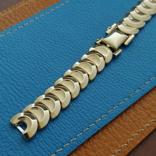 Ladies JB Champion Golden Coin 1950s Vintage Cocktail Watch Band
