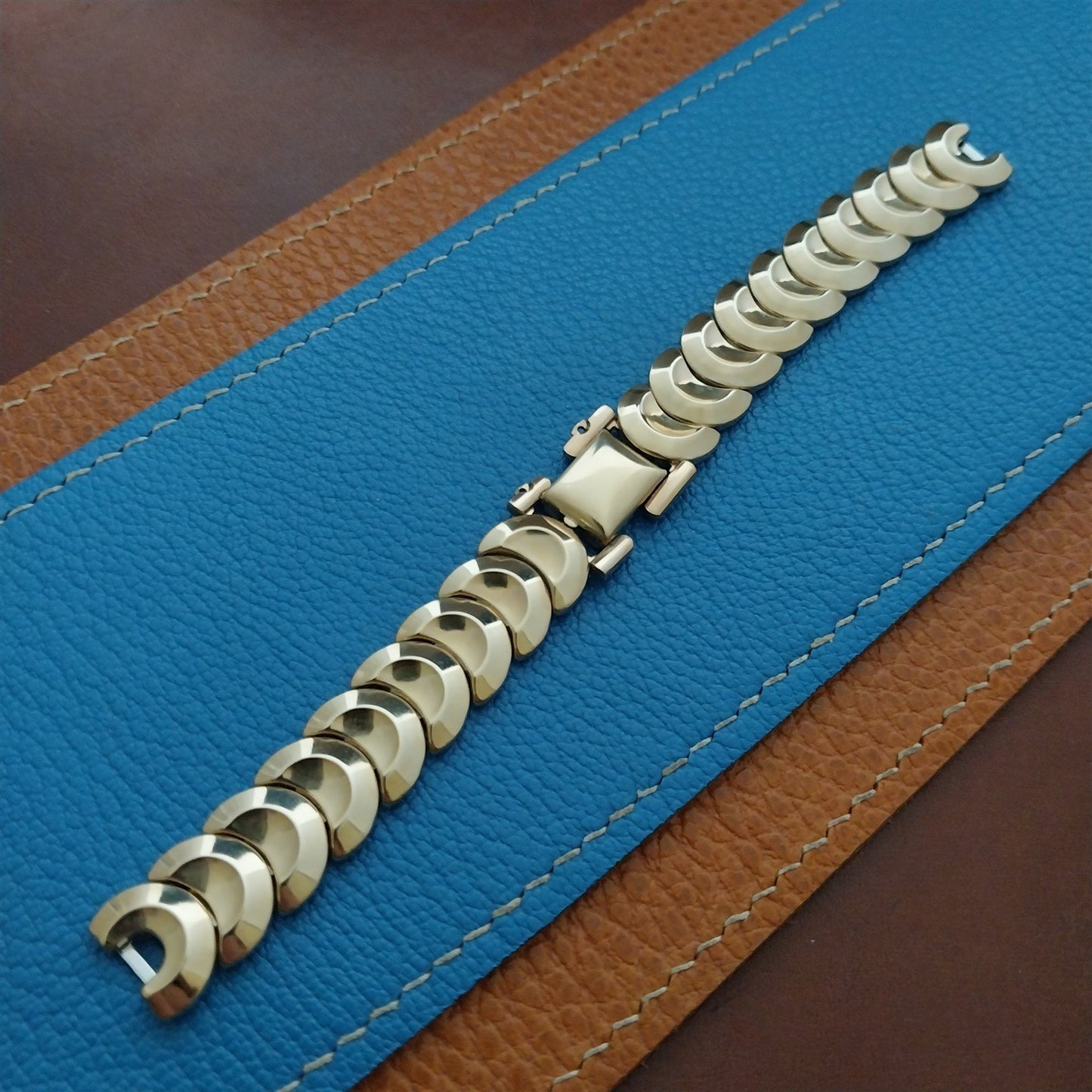 Ladies JB Champion Golden Coin 1950s Vintage Cocktail Watch Band