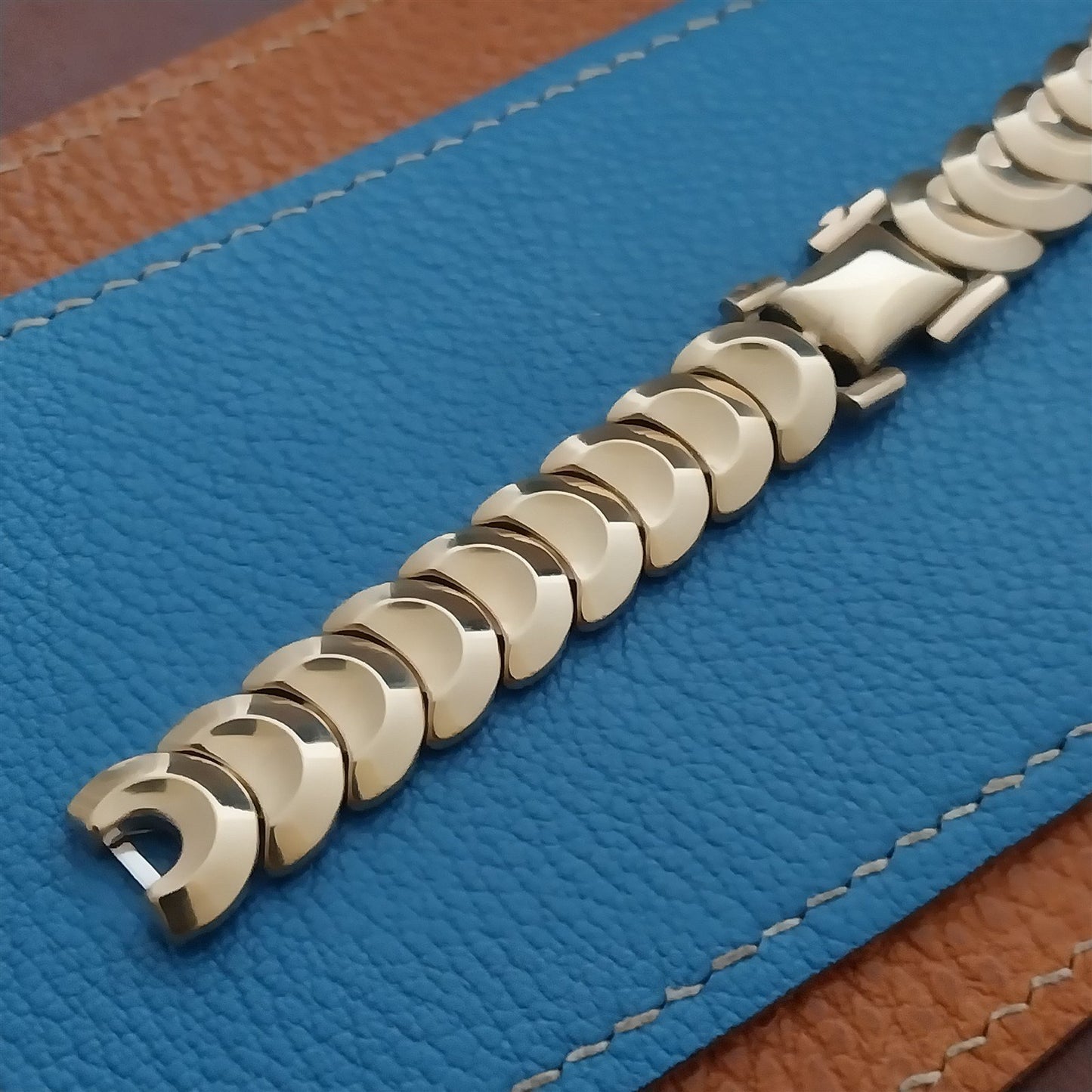 Ladies JB Champion Golden Coin 1950s Cocktail Watch Band