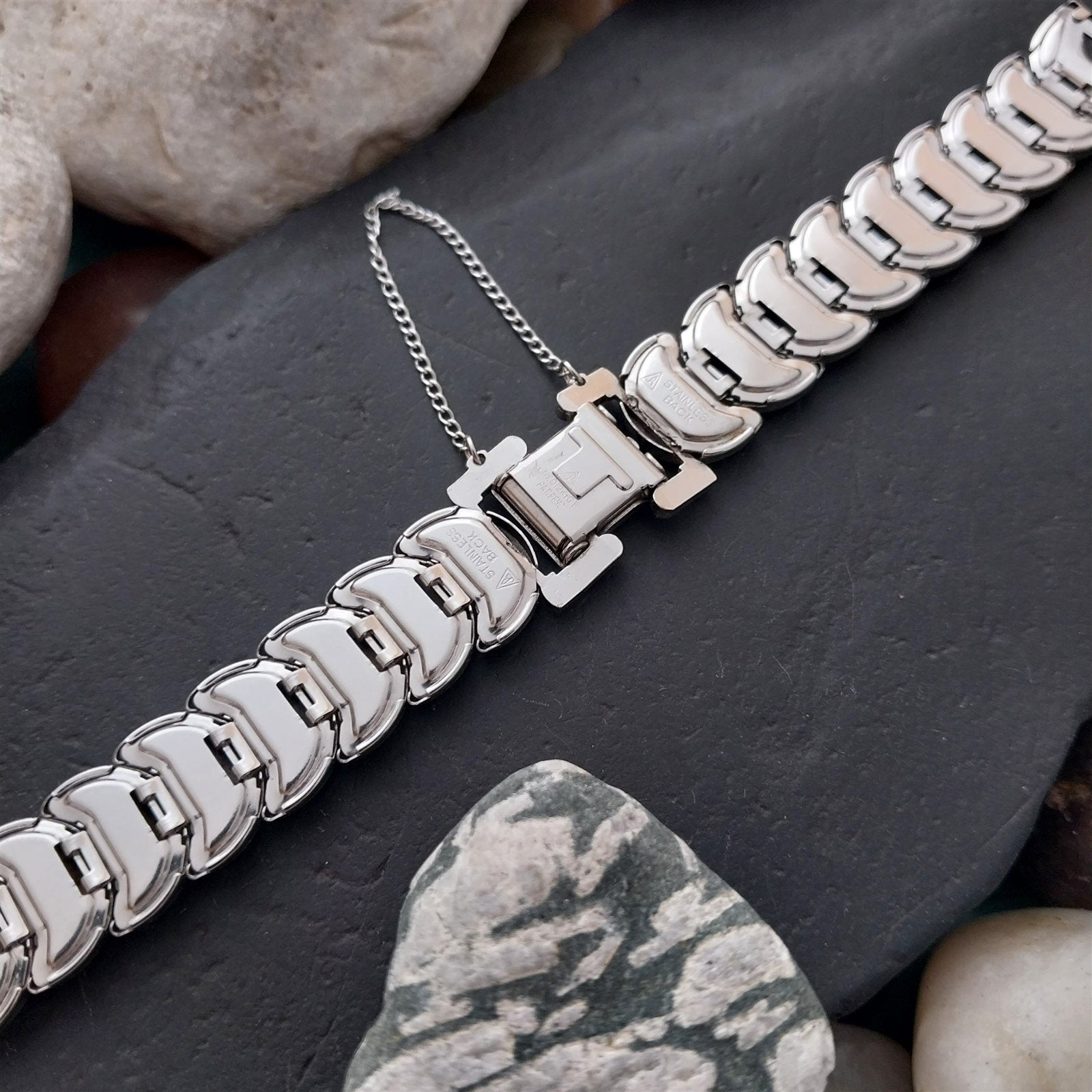 White Gold-Filled Ladies JB Champion Golden Coin Unused 1950s Vintage Watch Band