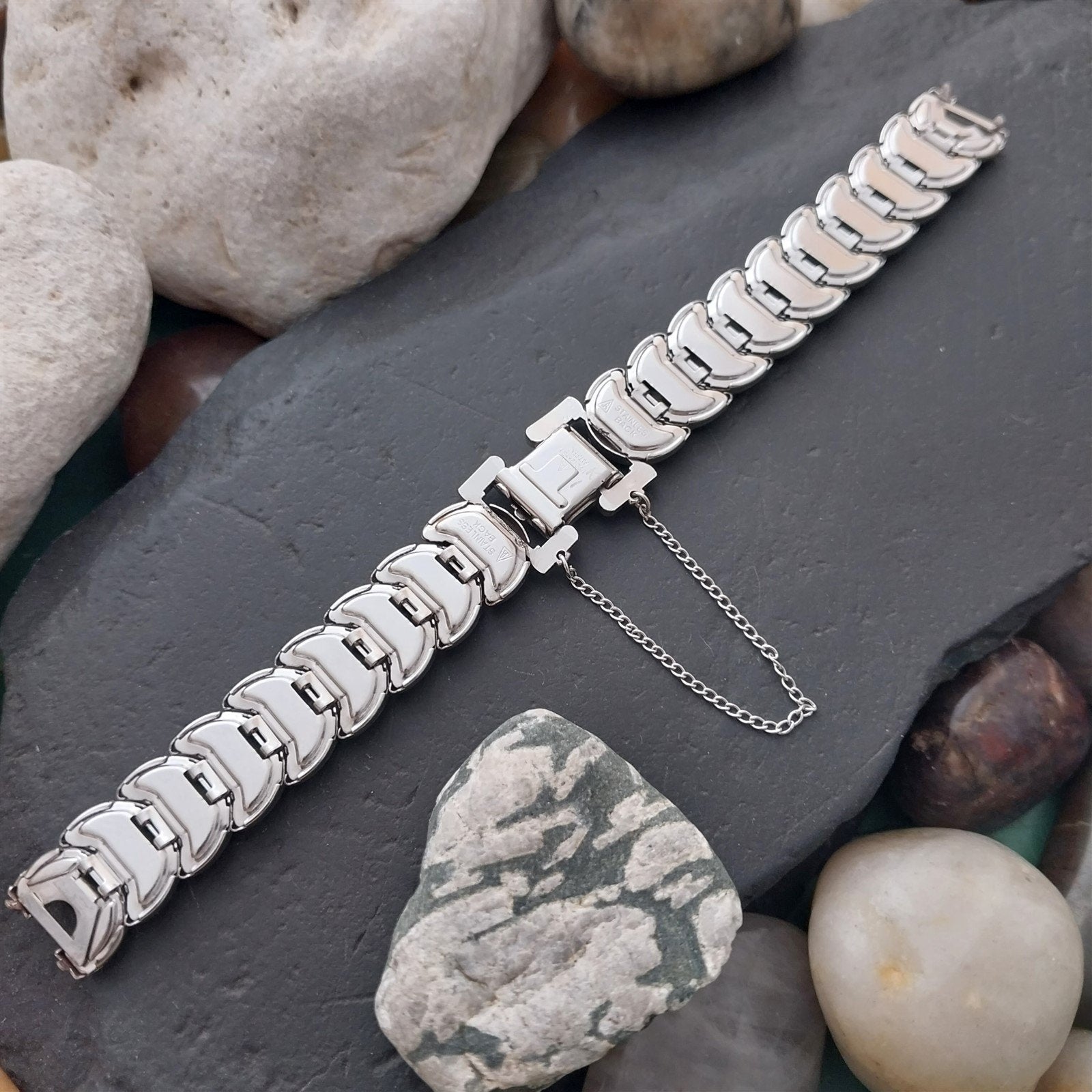 White Gold-Filled Ladies JB Champion Golden Coin Unused 1950s Vintage Watch Band