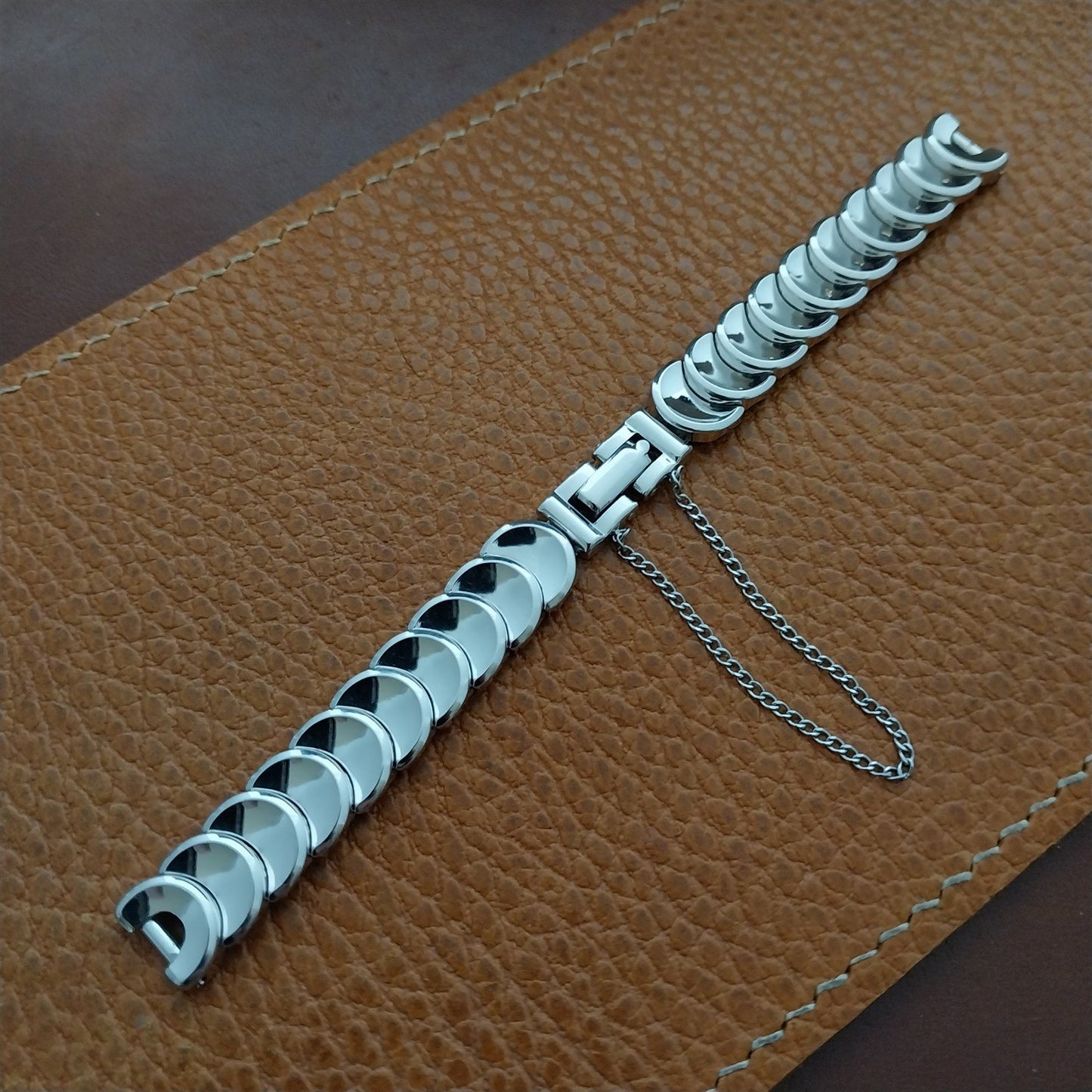 White Gold-Filled Kreisler Coin-Link Ladies Cocktail Watch Band