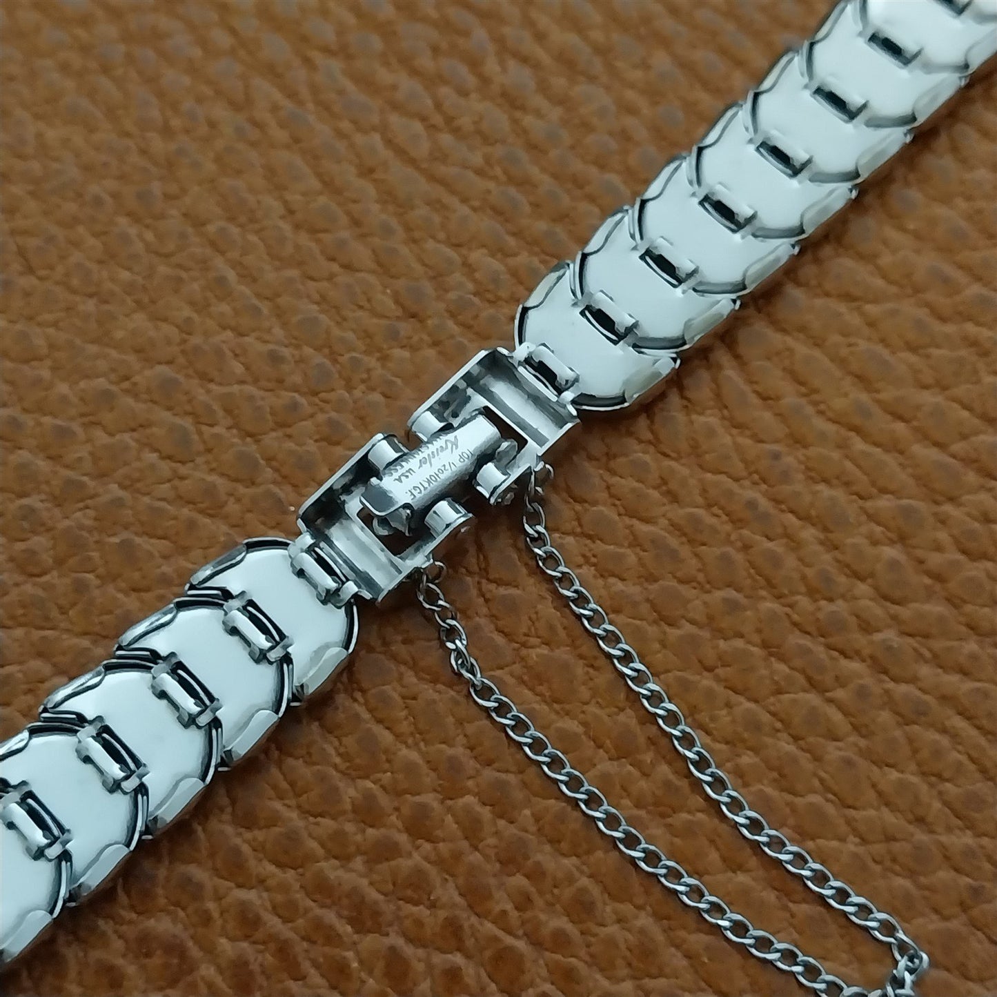 White Gold-Filled Kreisler Coin-Link Ladies Cocktail Watch Band