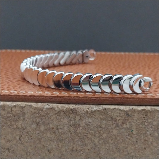 JB Champion Golden Coin White Gold-Filled Ladies Cocktail Watch Band