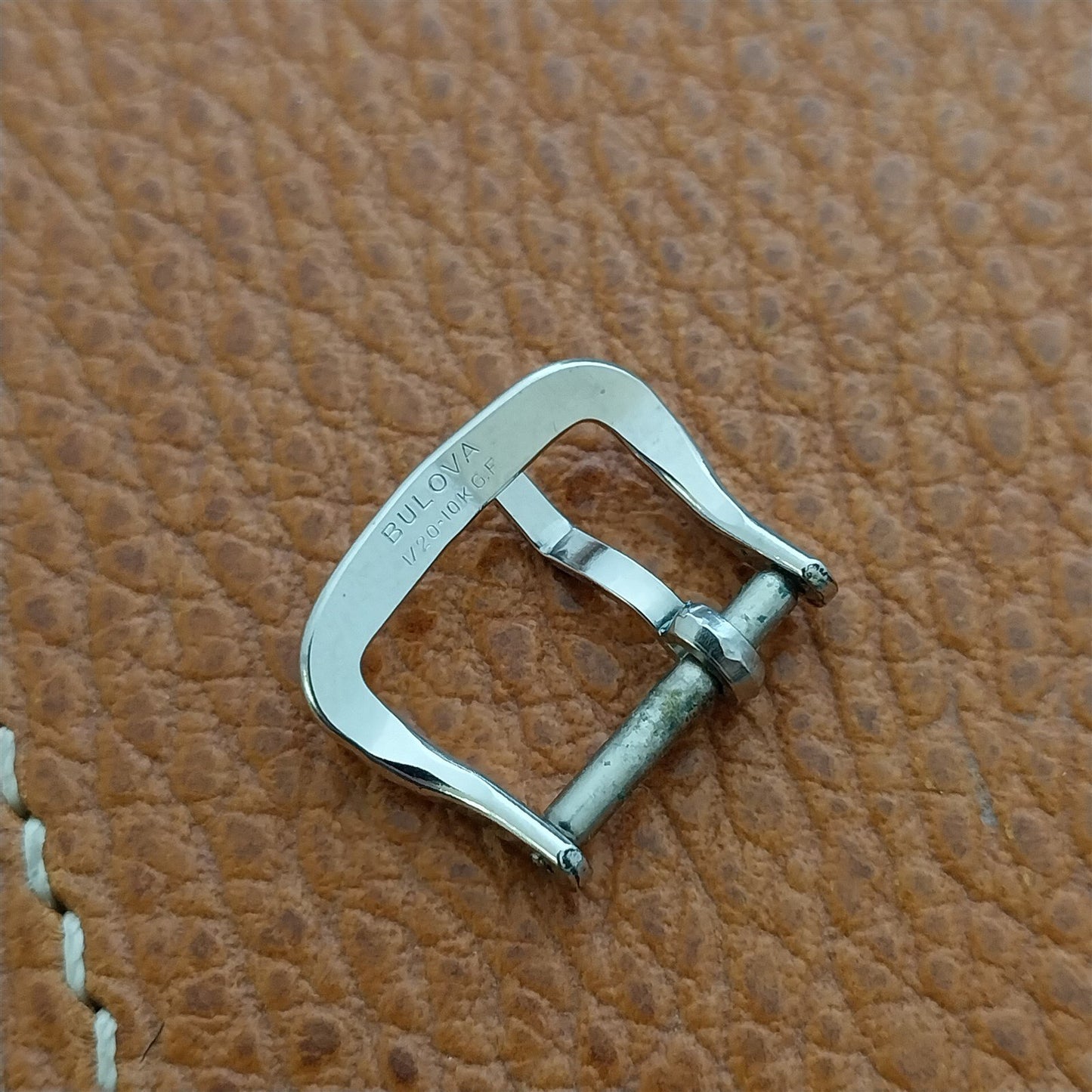 Bulova 13mm 10K White Gold-Filled Unused 1950s-60s Vintage Watch Strap Buckle