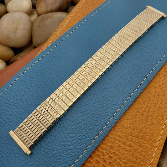 18mm 19mm Gold RGP Speidel Polaris Twistoflex 1970s Unused Vintage Watch Band