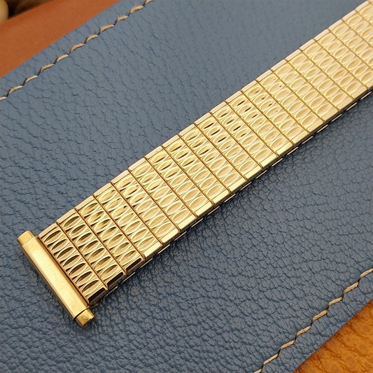 18mm 19mm Gold RGP Speidel Polaris Twistoflex 1970s Unused Vintage Watch Band
