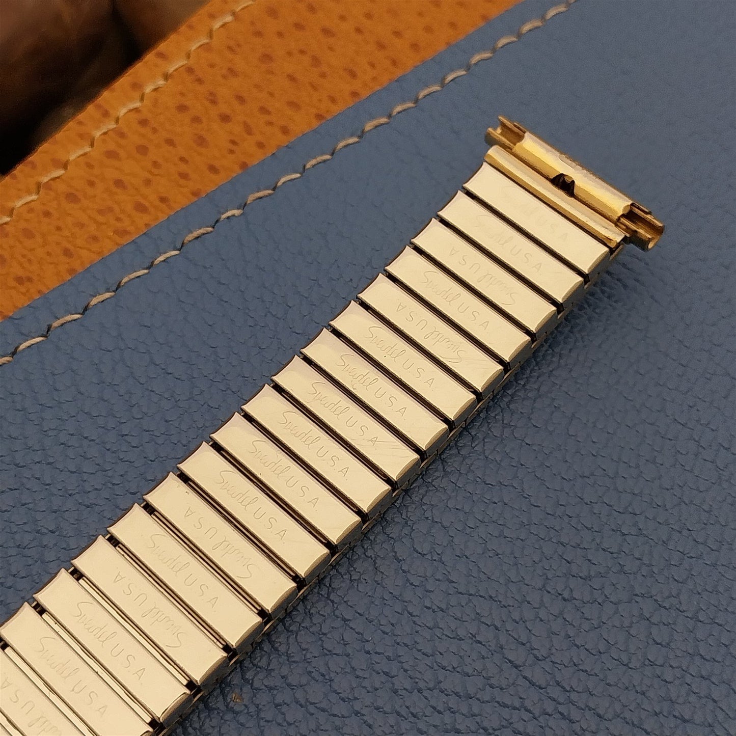 18mm 19mm Gold RGP Speidel Polaris Twistoflex 1970s Unused Vintage Watch Band