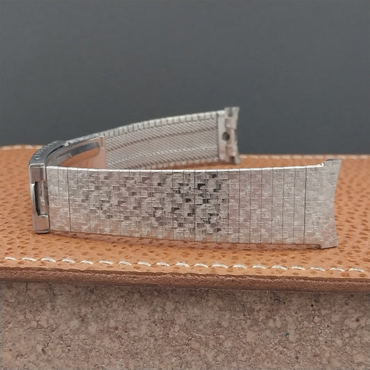 19mm 18mm White Gold Filled Speidel Man of Elegance Unused Vintage Watch Band