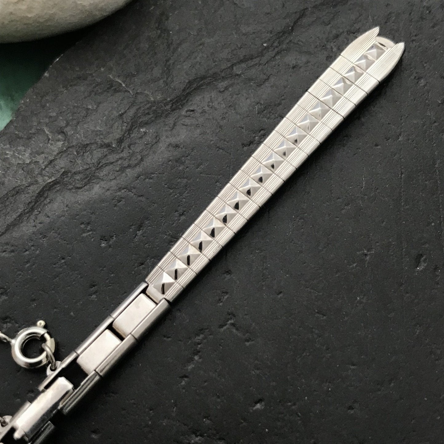 Ladies White Gold-Filled Mira-Flex USA MCM 1950s 1960s Unused Vintage Watch Band