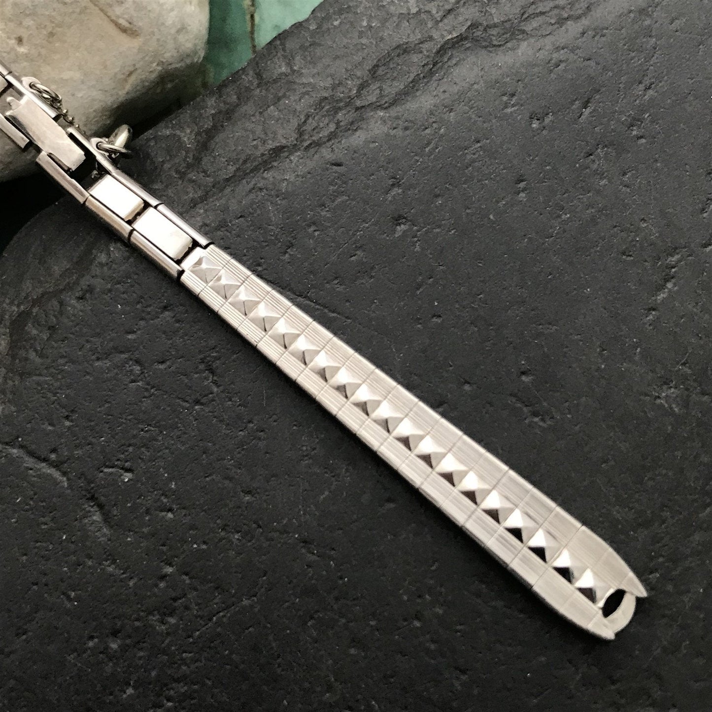 Ladies White Gold-Filled Mira-Flex USA MCM 1950s 1960s Unused Vintage Watch Band