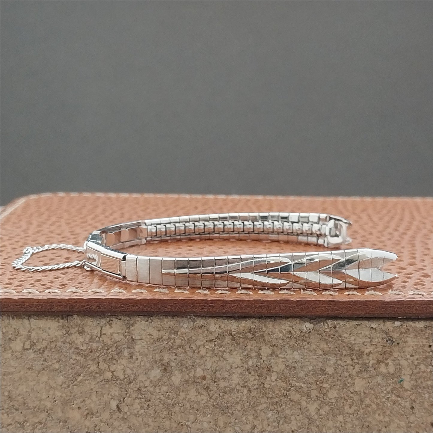 Ladies White Gold-Filled JB Champion 1960s Unused Vintage Cocktail Watch Band