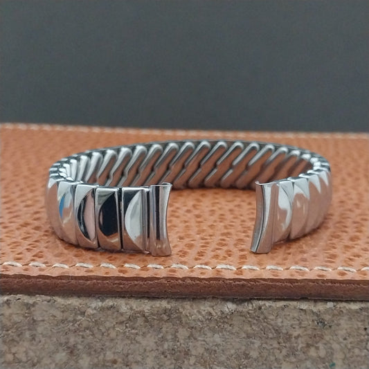 1/2" Ladies Stainless Steel Expansion Crown USA Unused 1950s Vintage Watch Band