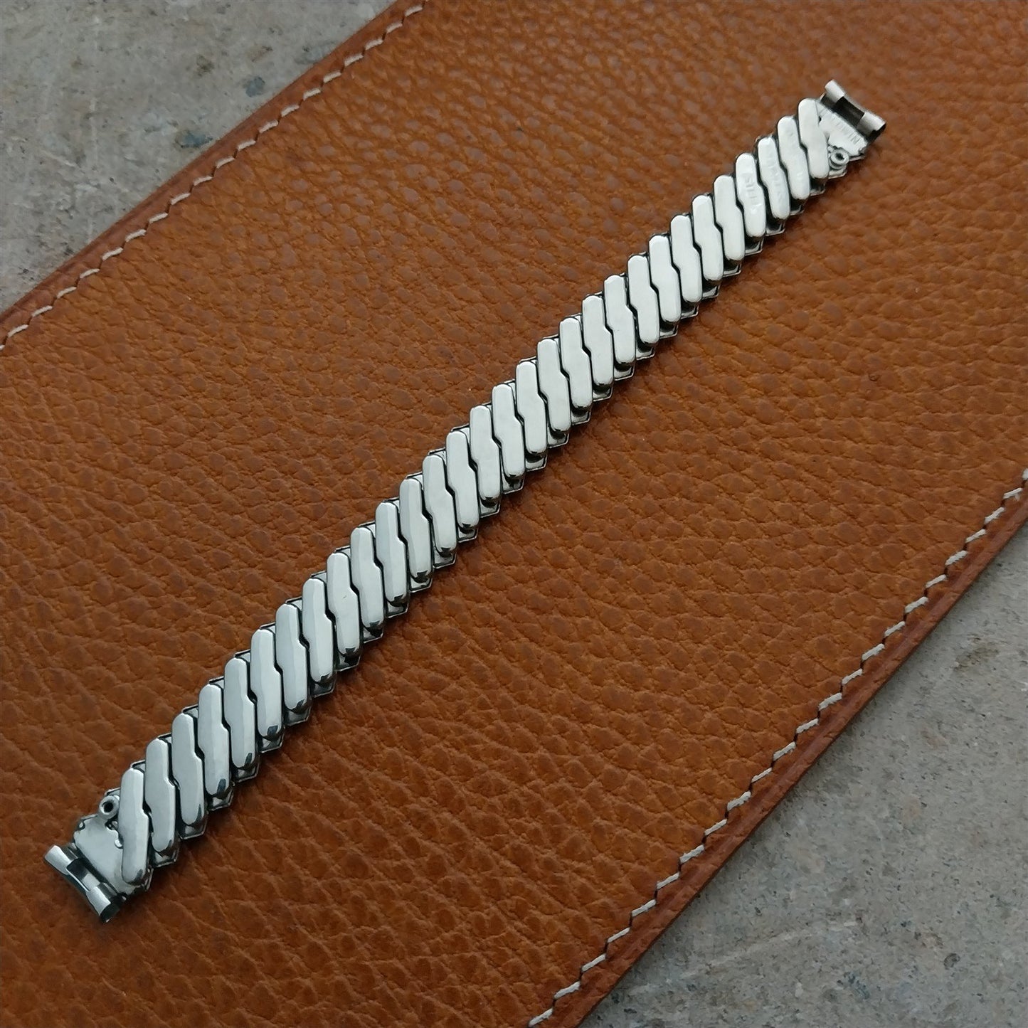 3/8" Ladies Stainless Steel Expansion Baldwin Unused 1950s Vintage Watch Band