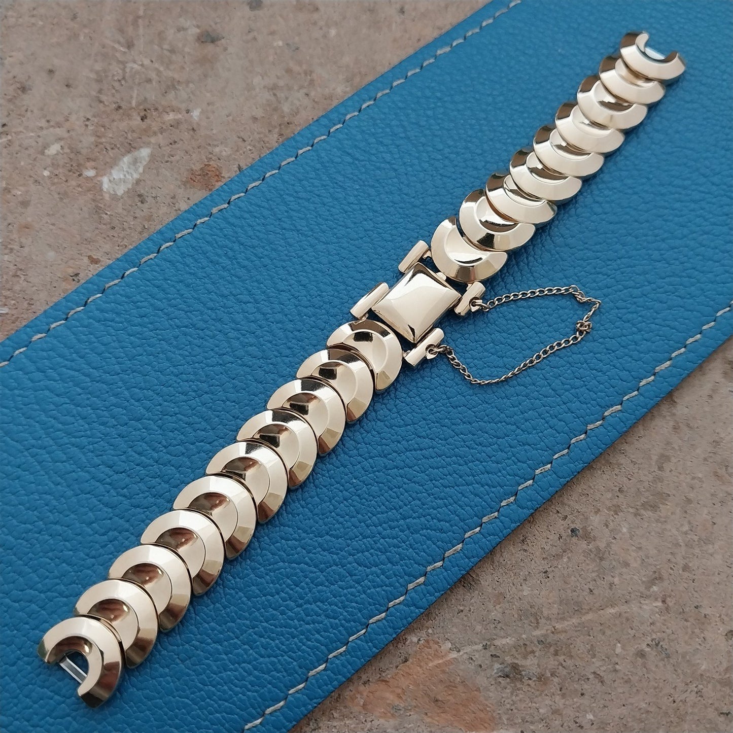 Gold-Filled Ladies JB Champion Golden Coin 1950s Unused Vintage Watch Band