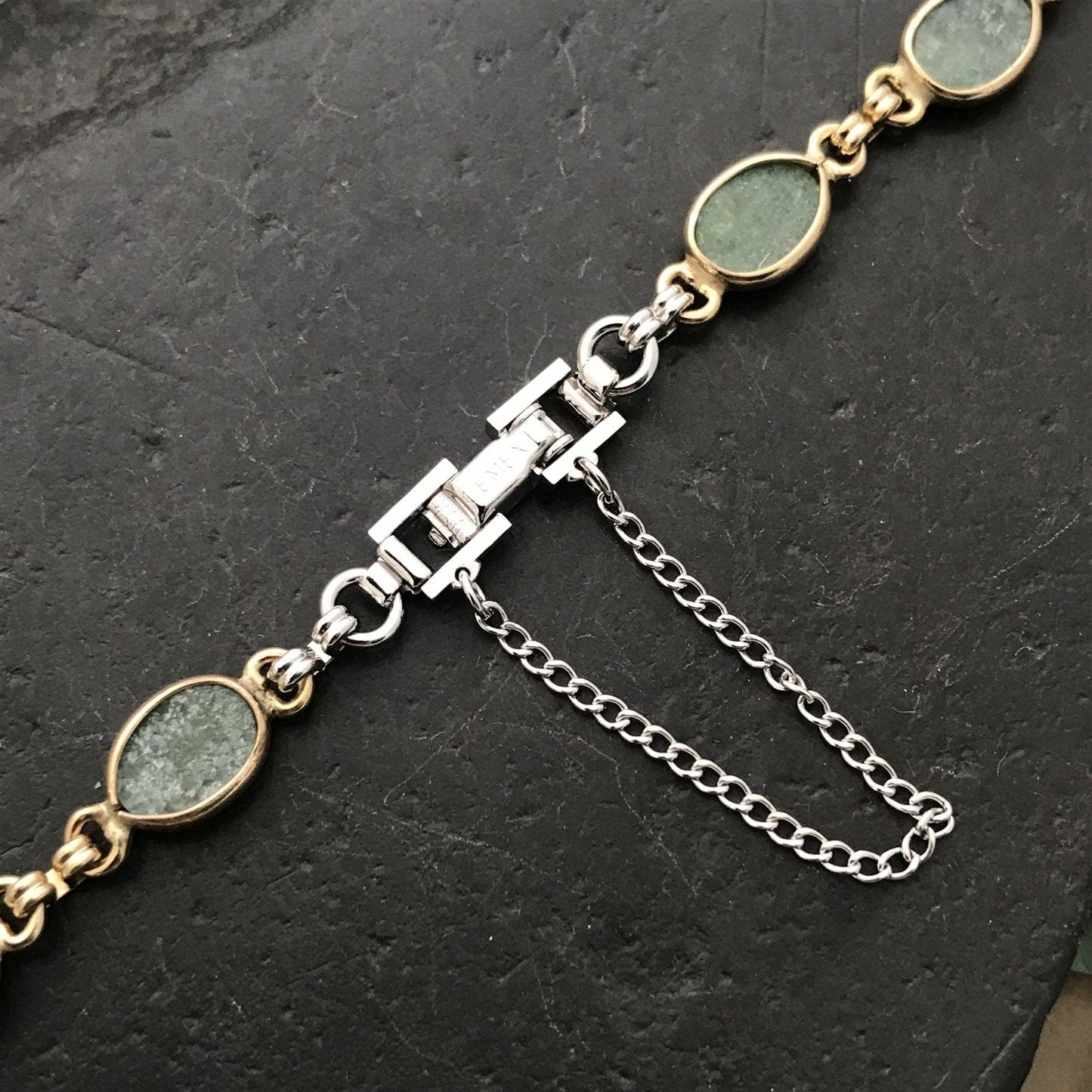 10K Gold-Filled Wyoming Jade Stone JB Champion Ladies Unused Vintage Watch Band