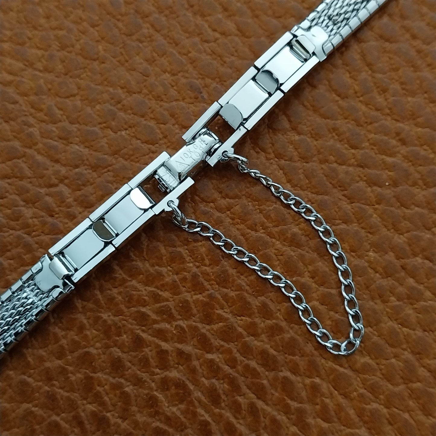 Ladies 10k White Gold-Filled JB Champion MCM nos 1960s Unused Vintage Watch Band