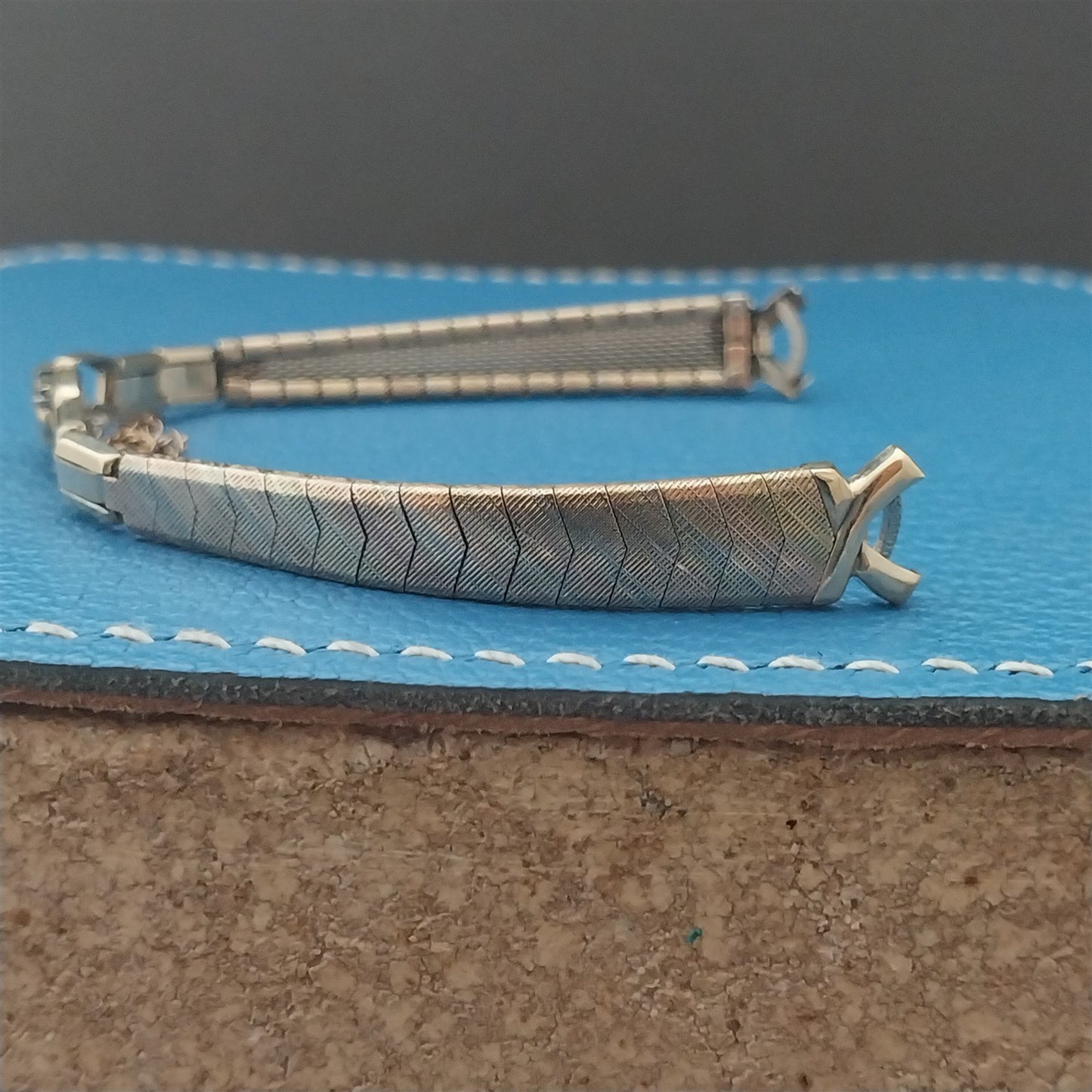 Ladies Yellow Rose White Gold-Clad Speidel Unused Vintage Cocktail Watch Band