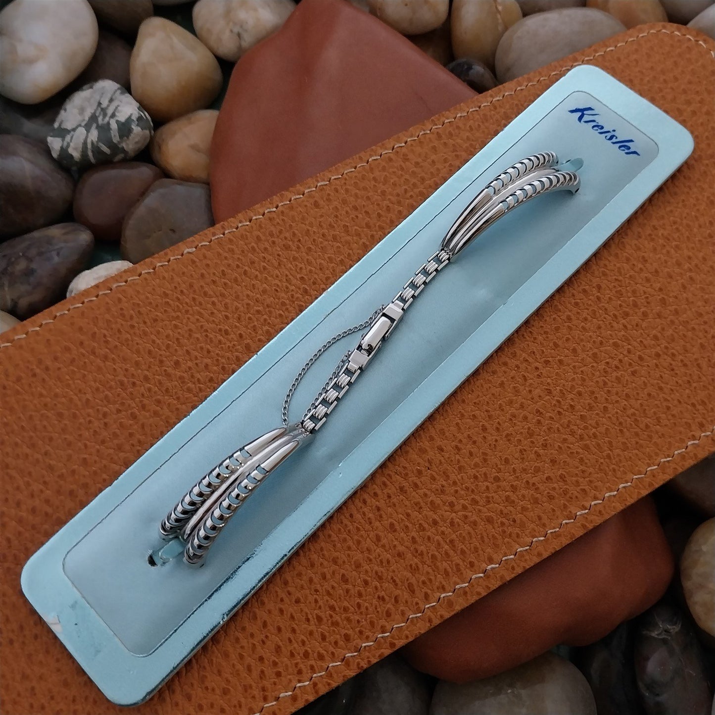 Kreisler White Gold-Filled MCM modern Ladies Unused 1960s Vintage Watch Band