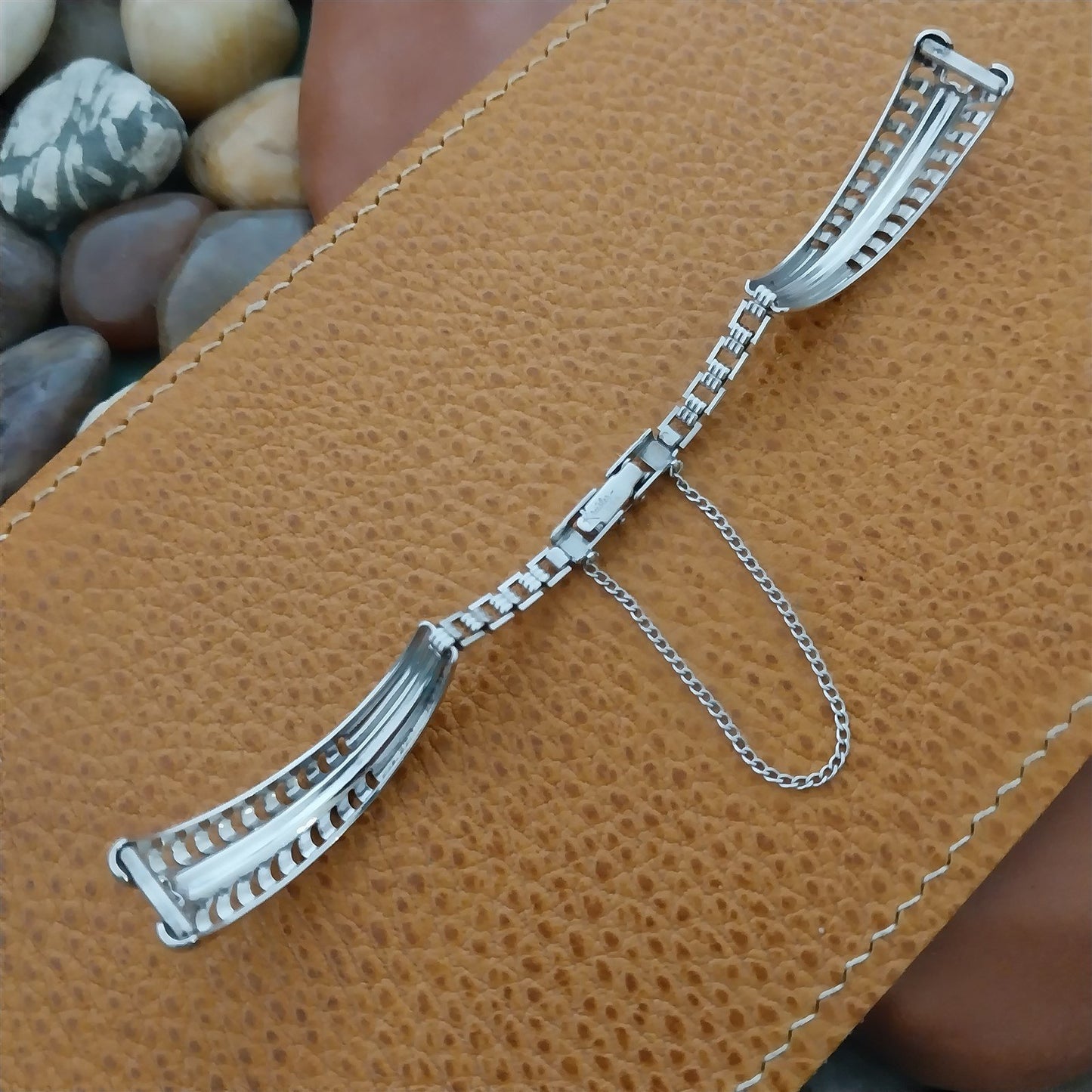 Kreisler White Gold-Filled MCM modern Ladies Unused 1960s Vintage Watch Band