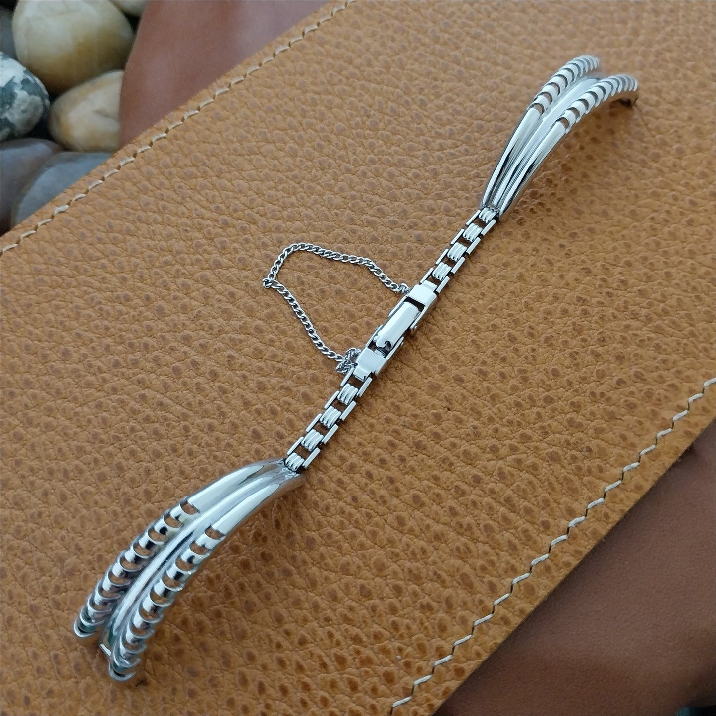 Kreisler White Gold-Filled MCM modern Ladies Unused 1960s Vintage Watch Band