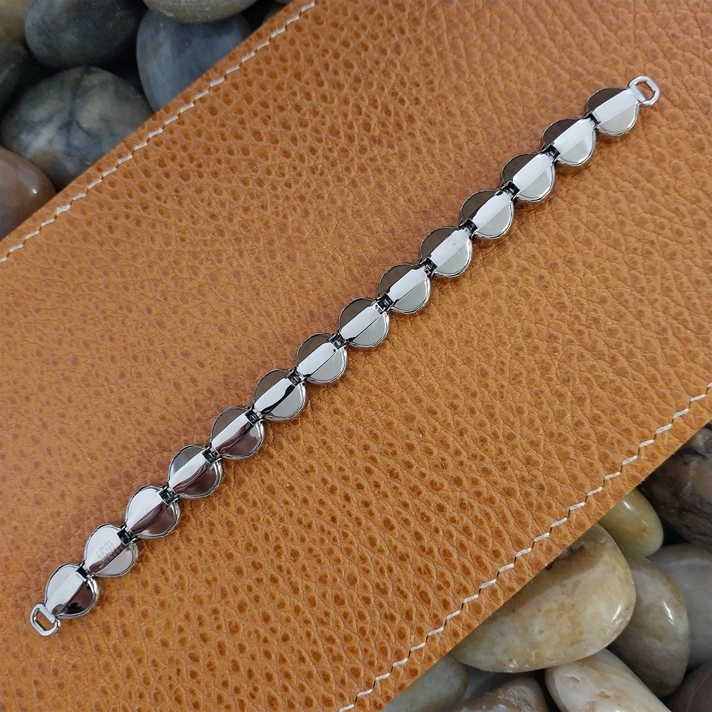 1950s White Gold-Filled & Rhinestones Hadley Ladies Unused Vintage Watch Band