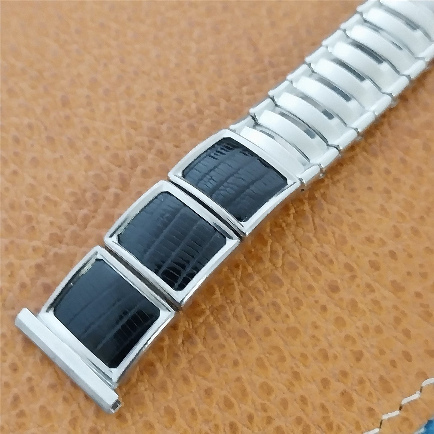 Vintage 19mm 18mm Stainless Steel & Lizard JB Champion Unused 1950s Watch Band