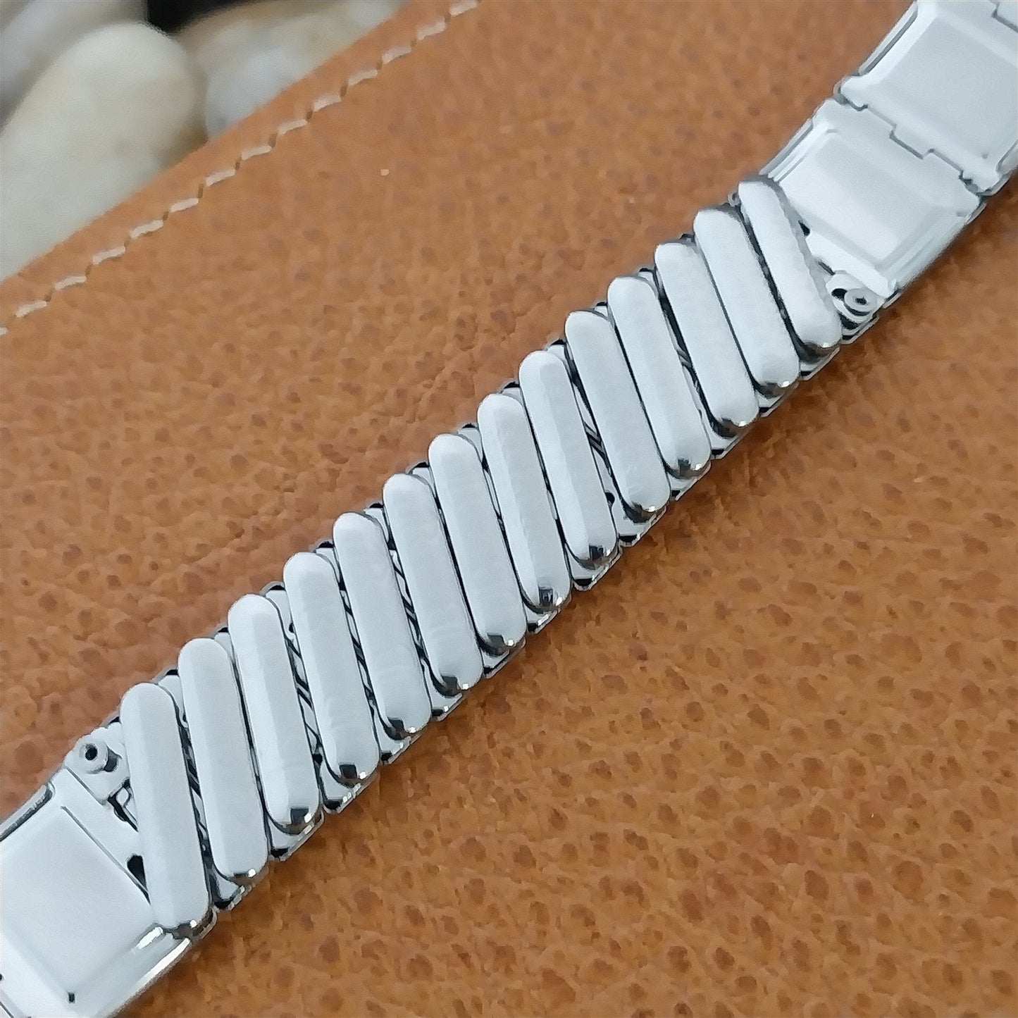 Vintage 19mm 18mm Stainless Steel & Lizard JB Champion Unused 1950s Watch Band