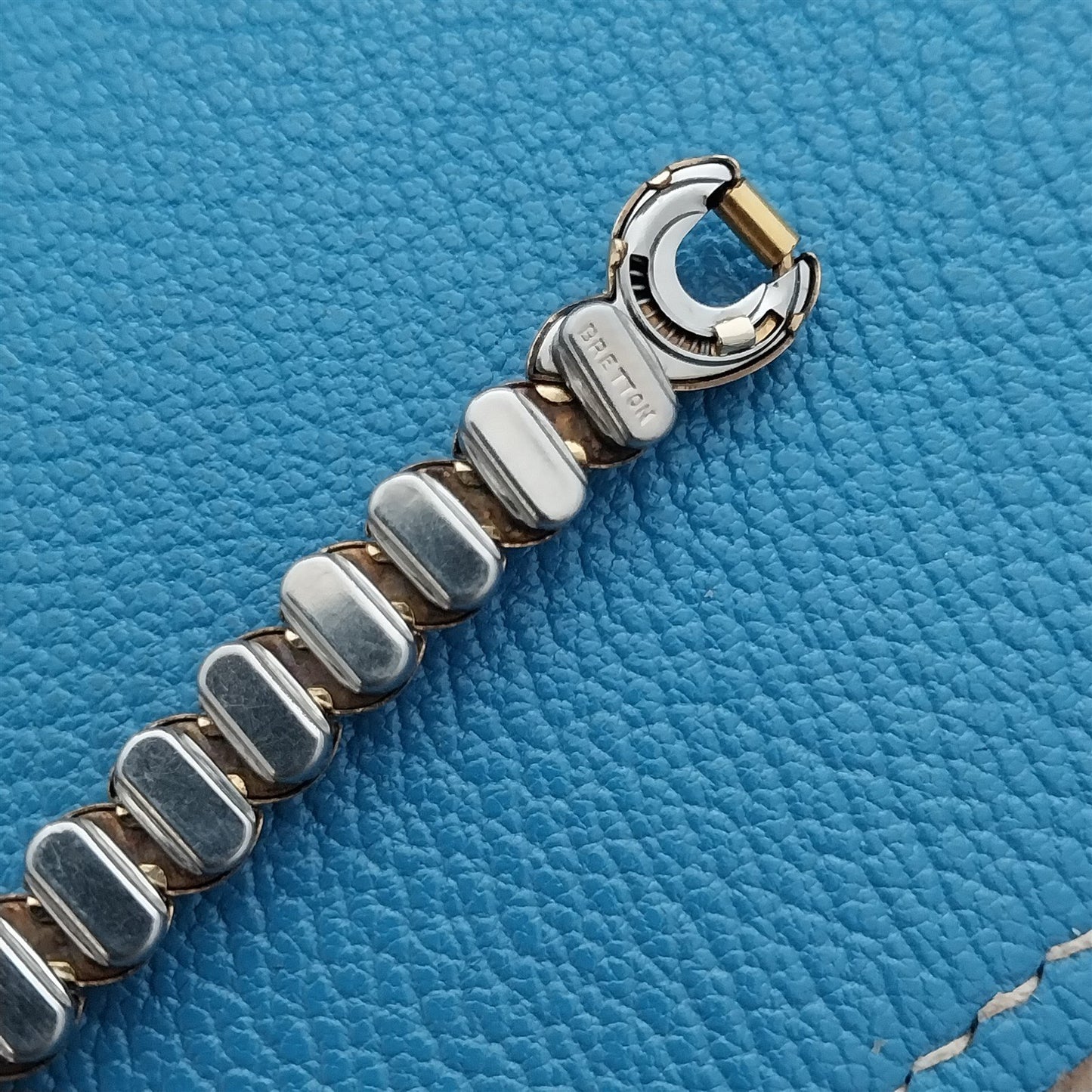 Ladies Bretton Gold-Filled Rhinestone 1940s Vintage Cocktail Watch Band