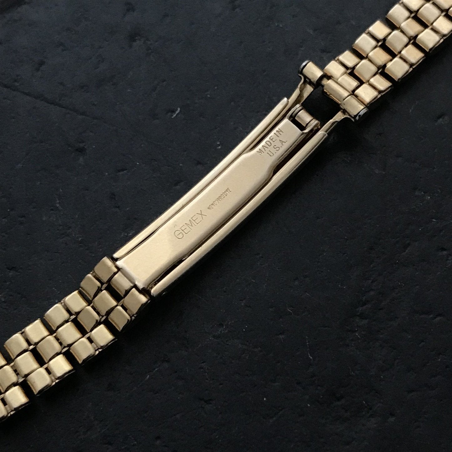 Gemex USA Ladies Beads of Rice 12k Gold-Filled Unused 1950s Vintage Watch Band