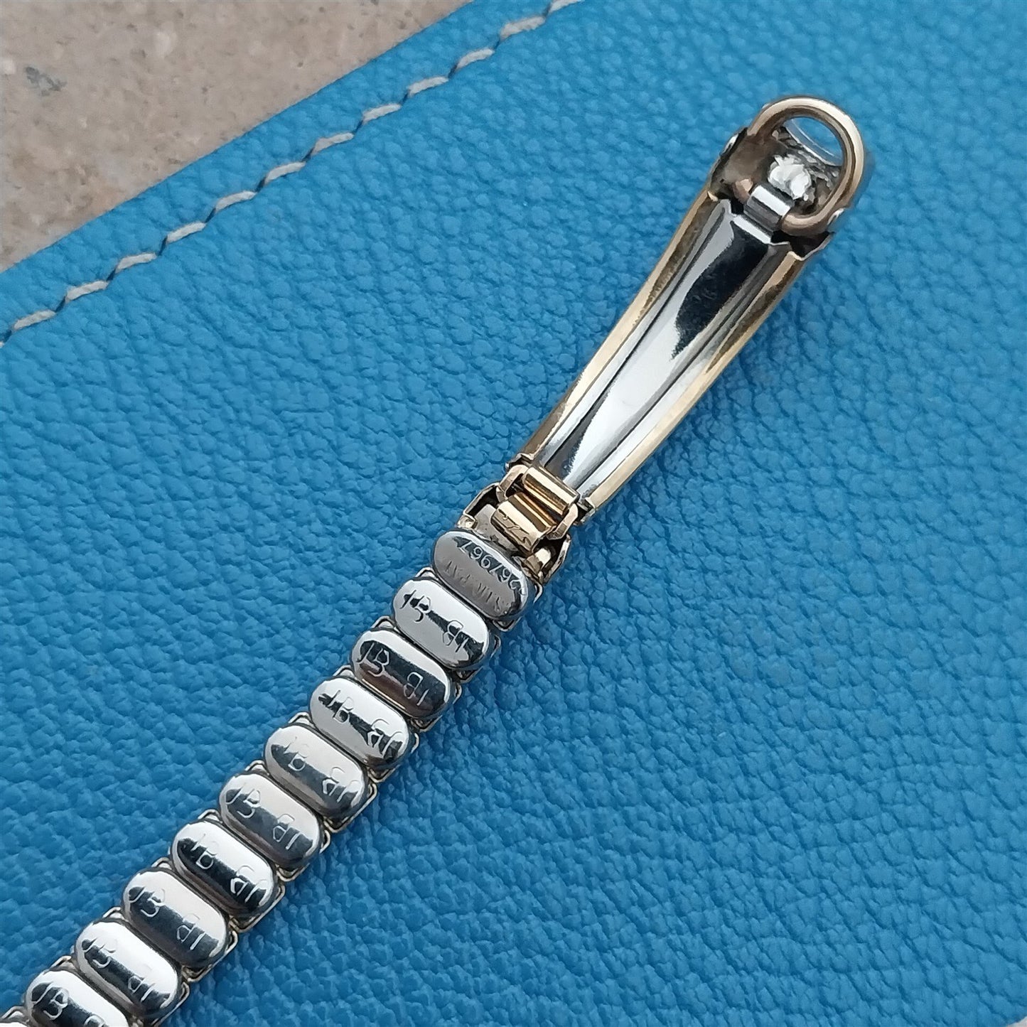 1950s Yellow & White Gold-Fill Rhinestone Vintage Cocktail Watch Band