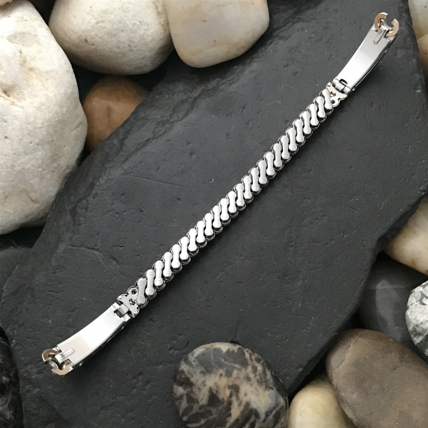 Ladies Yellow & White Gold-Filled Rhinestone Unused nos 1950s Vintage Watch Band