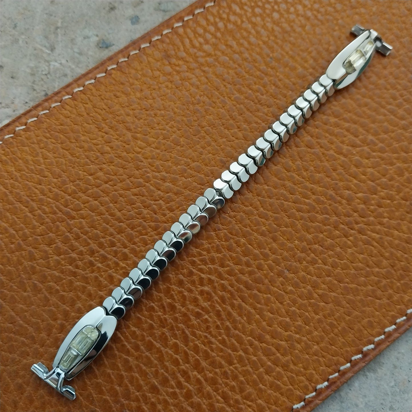 White Gold-Filled & Rhinestone Champion Cleopatra Cocktail Watch Band
