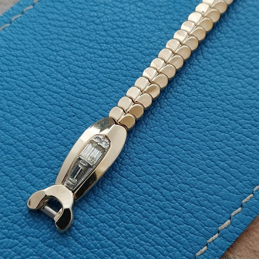Ladies Gold-Filled & Rhinestone Champion Cleopatra Cocktail Watch Band