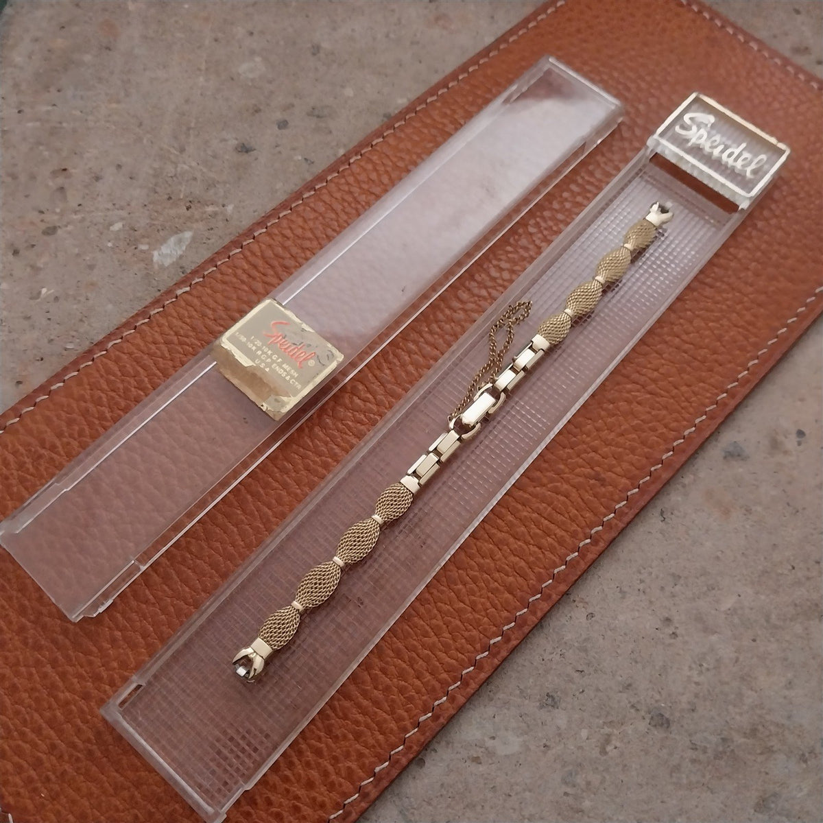 Ladies 10k Gold RGP Mesh Speidel Golden Bow 1960s Cocktail Watch Band