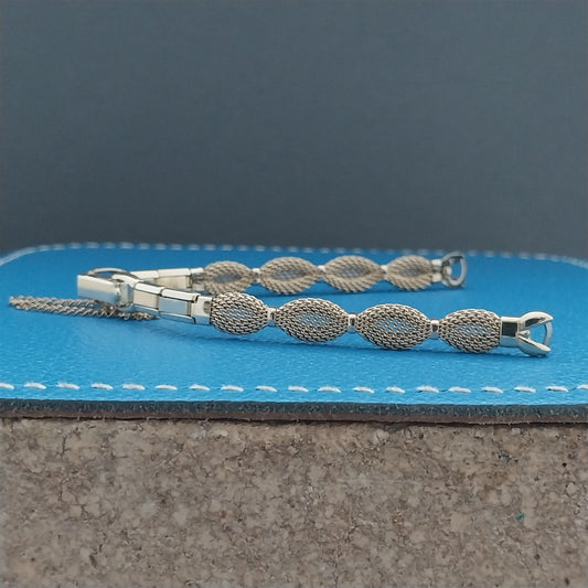 Ladies 10k Gold RGP Mesh Speidel Golden Bow 1960s Cocktail Watch Band