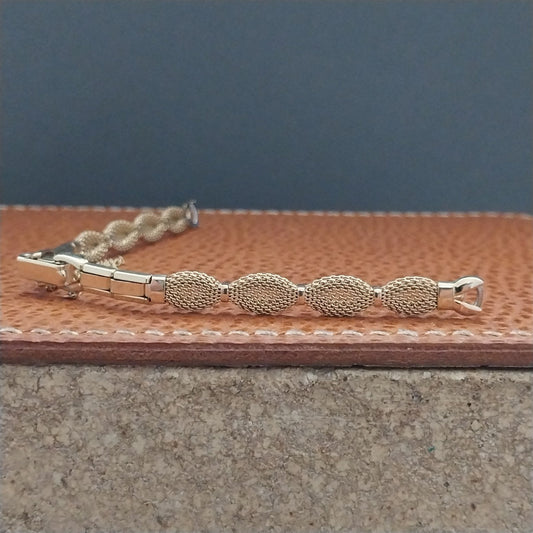 Ladies 10k Gold RGP Mesh Speidel Golden Bow 1960s Cocktail Watch Band