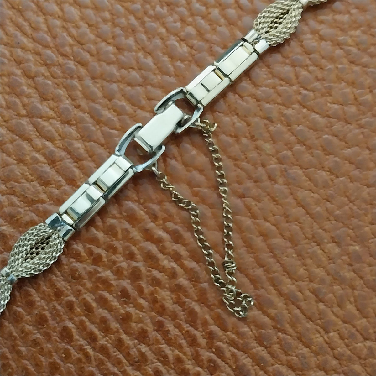 Ladies 10k Gold RGP Mesh Speidel Golden Bow 1960s Cocktail Watch Band