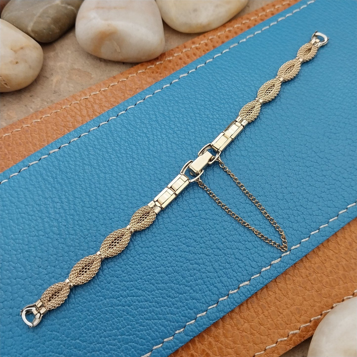 Ladies 10k Gold RGP Mesh Speidel Golden Bow Unused 1960s Vintage Watch Band