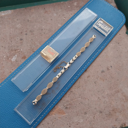 Ladies 10k Gold RGP Mesh Speidel Golden Bow 1960s Cocktail Watch Band