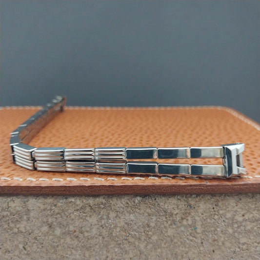 1950s Vintage Ladies 10K White Gold-Filled Classic Cocktail Watch Band