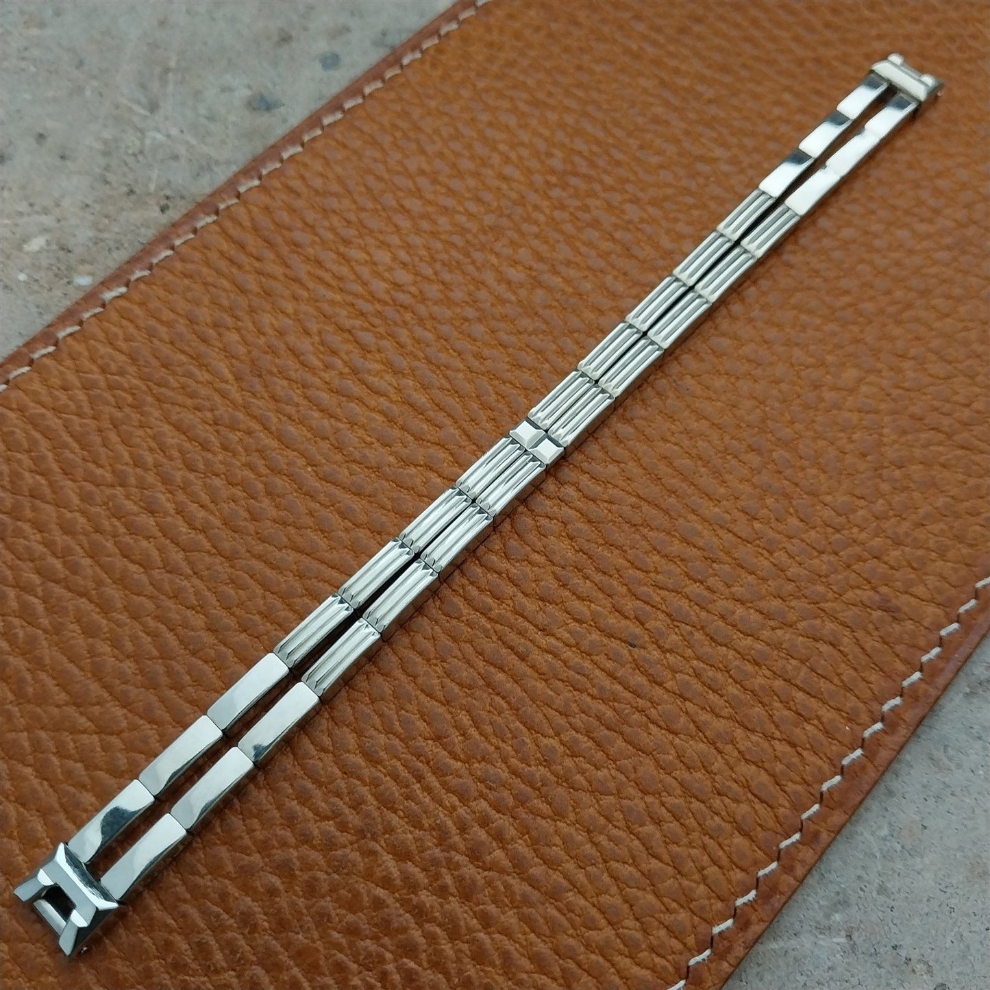 1950s Vintage Ladies 10K White Gold-Filled Classic Cocktail Watch Band