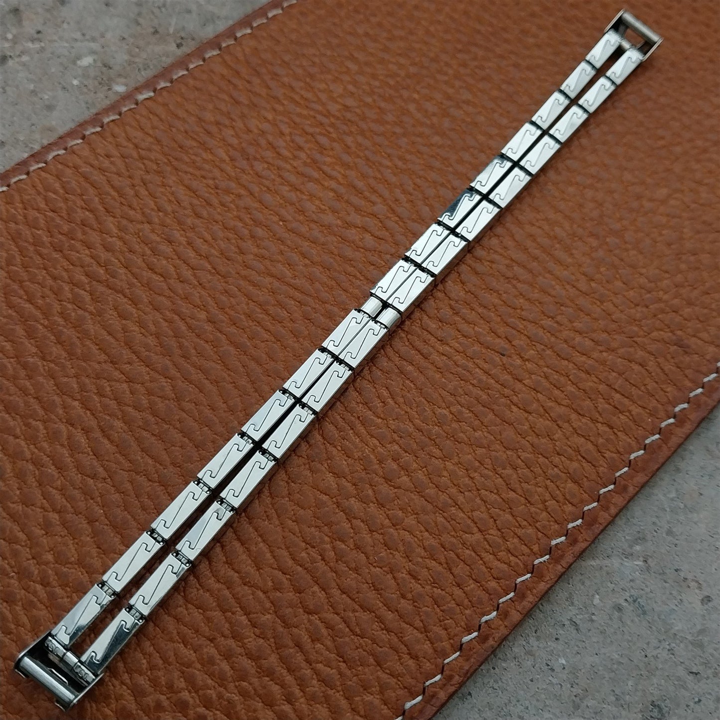 1950s Vintage Ladies 10K White Gold-Filled Classic Cocktail Watch Band