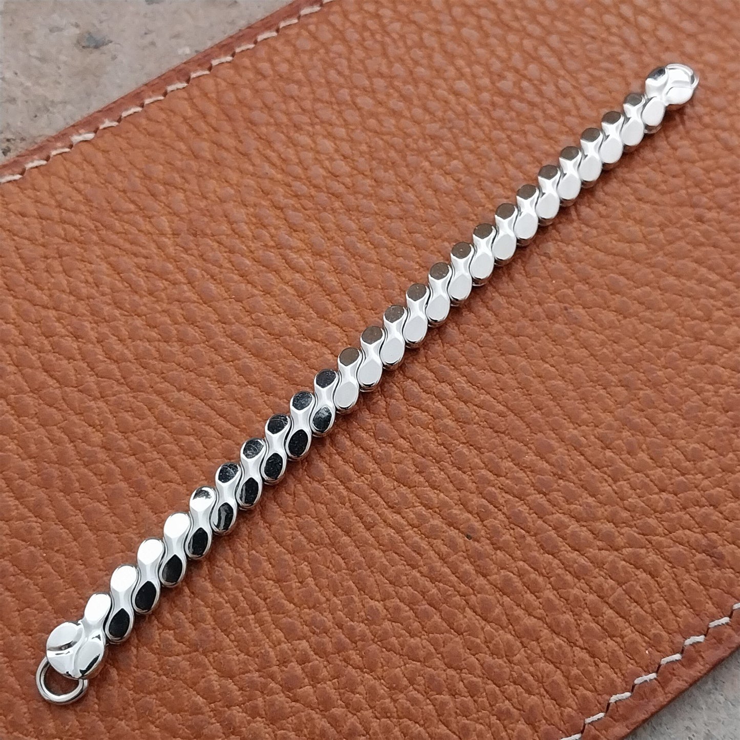 White Gold-Filled Ladies Expansion Foster 1950s Cocktail Watch Band
