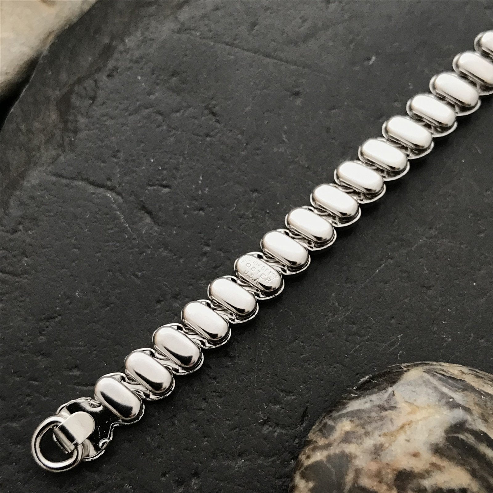 10k White Gold-Filled Ladies Expansion Foster USA Unused 50s Vintage Watch Band