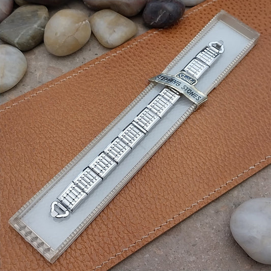 1950s Ladies White Gold-Filled Speidel Stepping Stones Unused Vintage Watch Band
