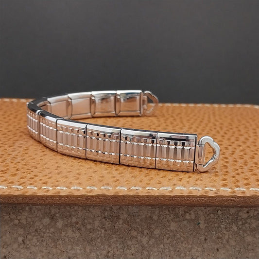 1950s Ladies White Gold-Filled Speidel Stepping Stones Unused Vintage Watch Band