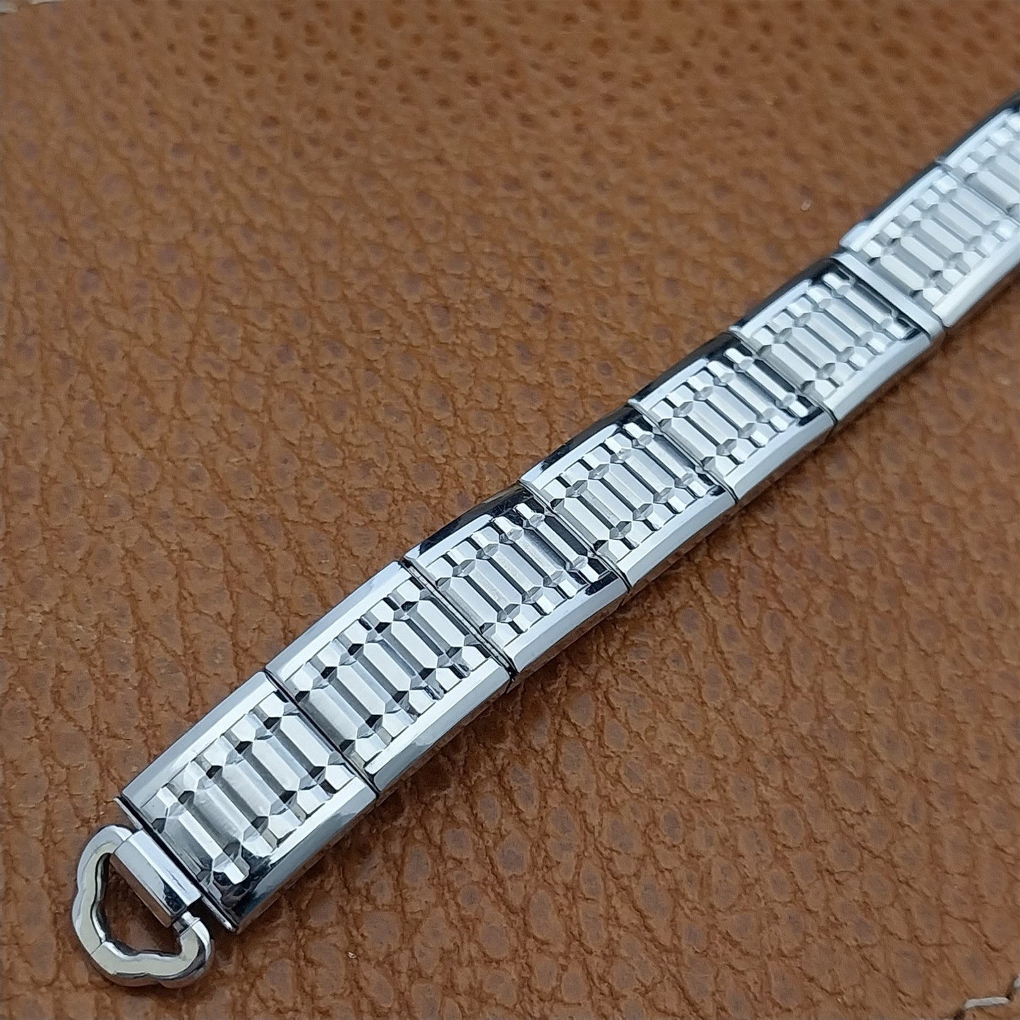 1950s Ladies White Gold-Filled Speidel Stepping Stones Unused Vintage Watch Band