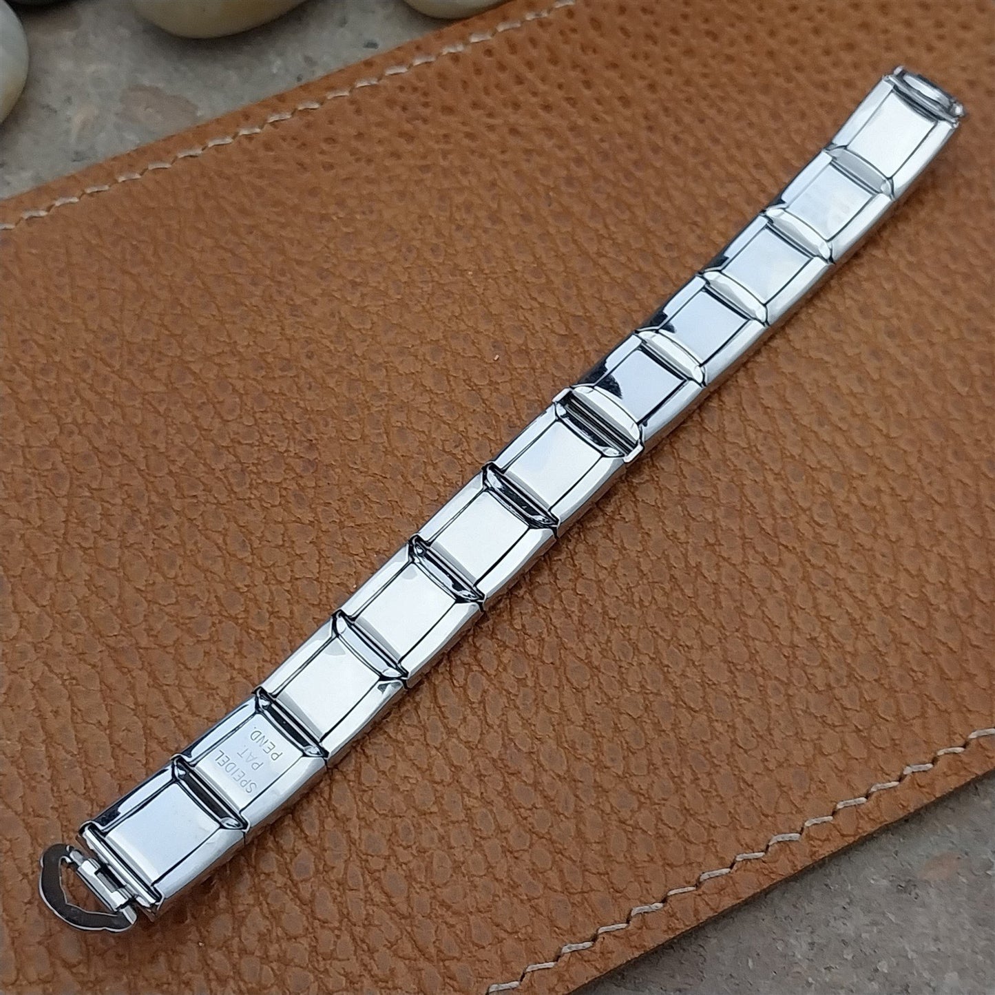 1950s Ladies White Gold-Filled Speidel Stepping Stones Unused Vintage Watch Band
